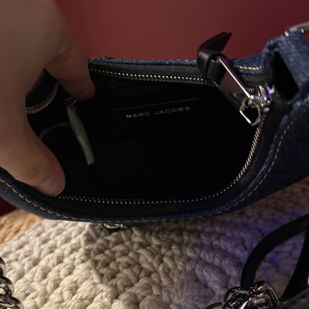 Marc Jacobs Indigo Denim Mini Crescent Bag - Picture 8 of 9